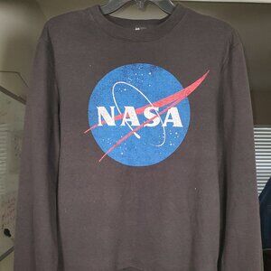 MENS BLACK HYPER SPACE NASA SWEATER LARGE